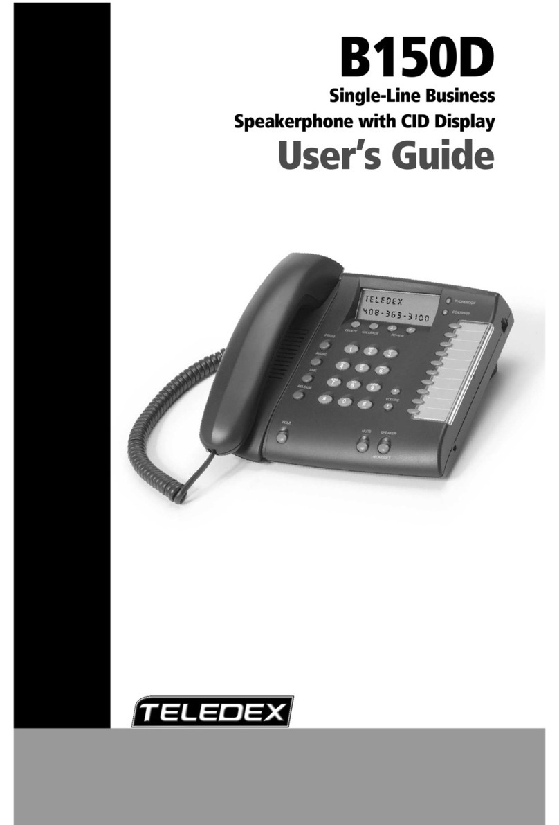 Teledex B150D user guide
