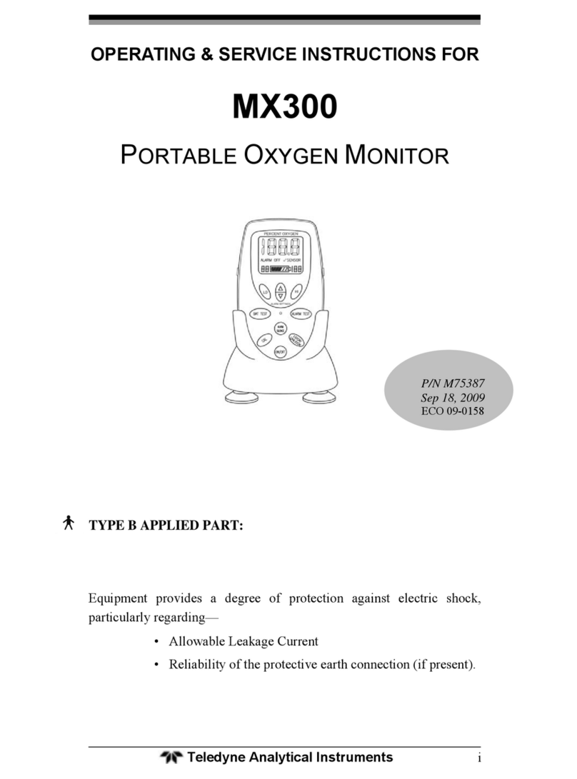 Teledyne MX300 Operating/service instructions