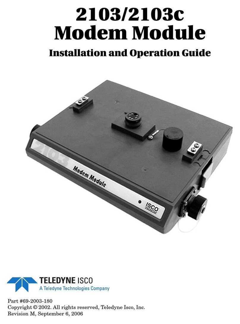 Teledyne 2103c Installation and operation guide