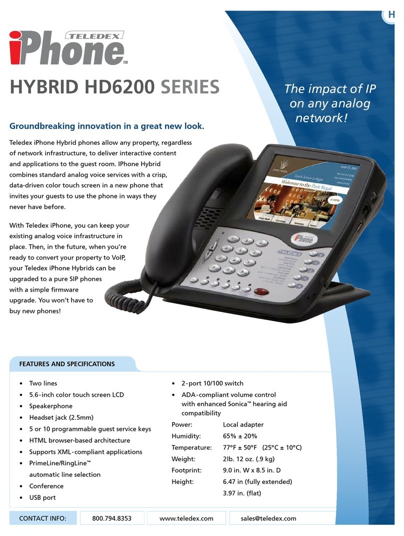 Teledex iPhone Hybrid HD6200 series User manual