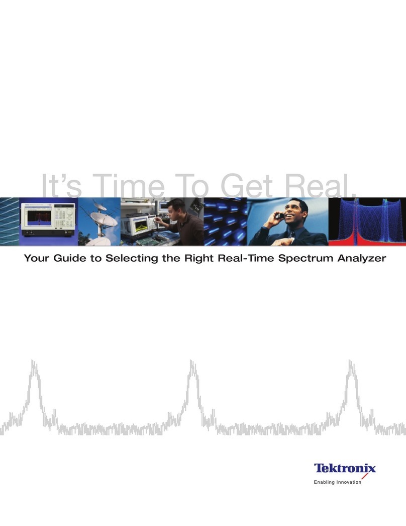 Tektronix Spectrum Analyzer owner's manual