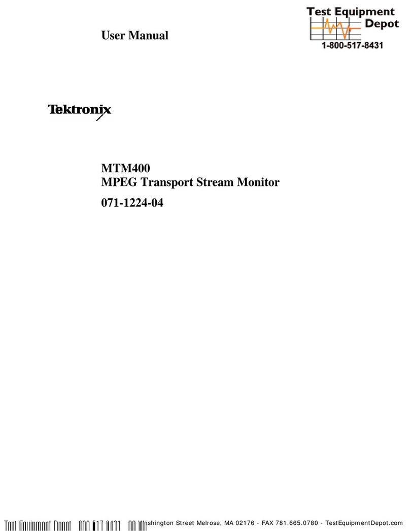 Tektronix MTM400 User manual