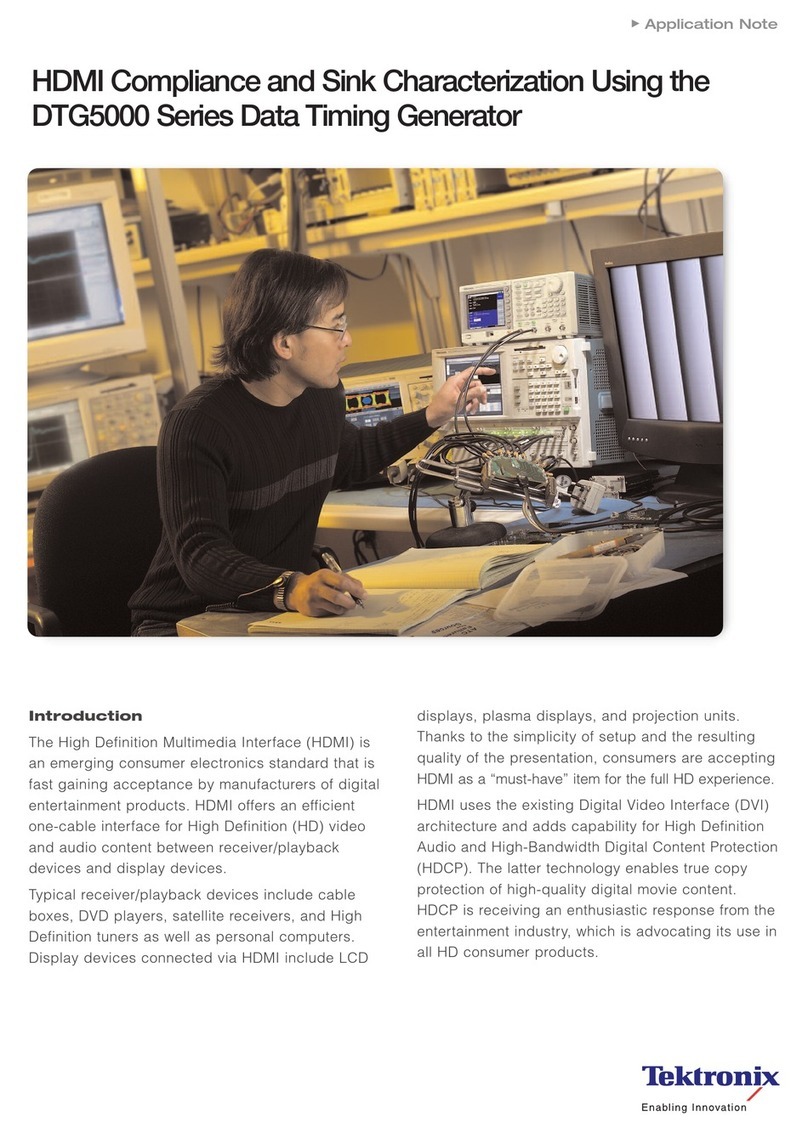 Tektronix DTG5000 Series Application note Tektronix DTG5000 Series Application note