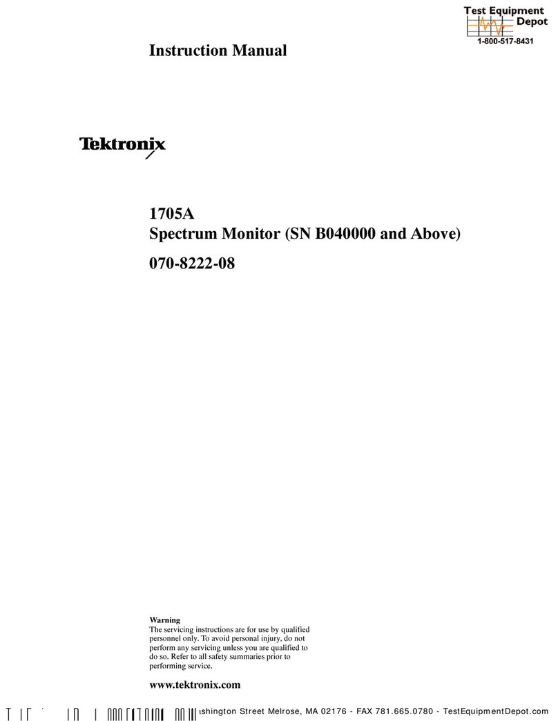 Tektronix 1705A User manual