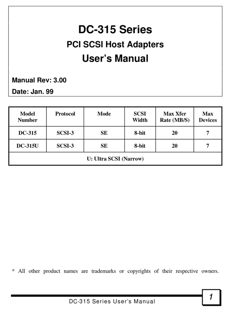 Tekram Technology DC-315 Series user manual