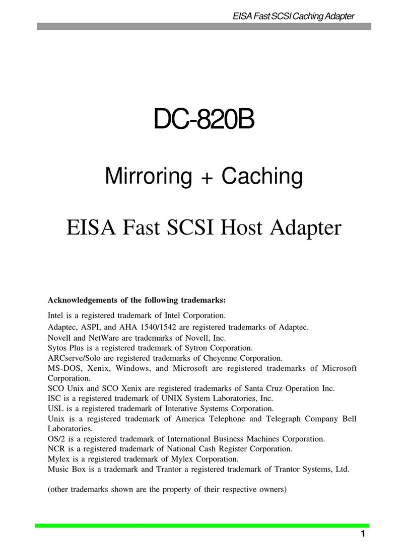 Tekram Technology DC-820B User manual