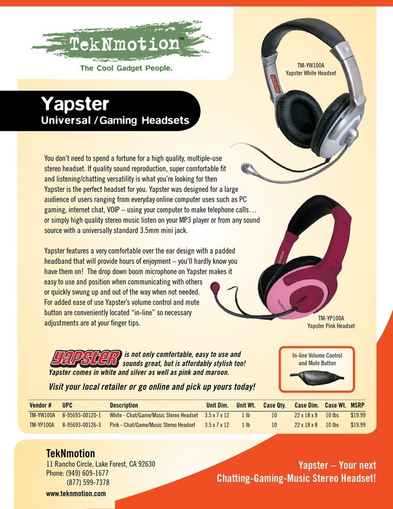 TekNmotion Yapster TM-YW100A datasheet