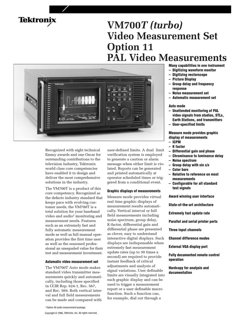 Tektronix VM700T User manual