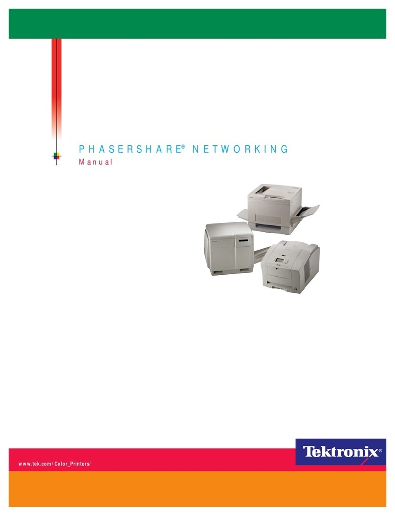 Tektronix Phasershare Printer Networking manual Tektronix Phasershare Printer Networking manual