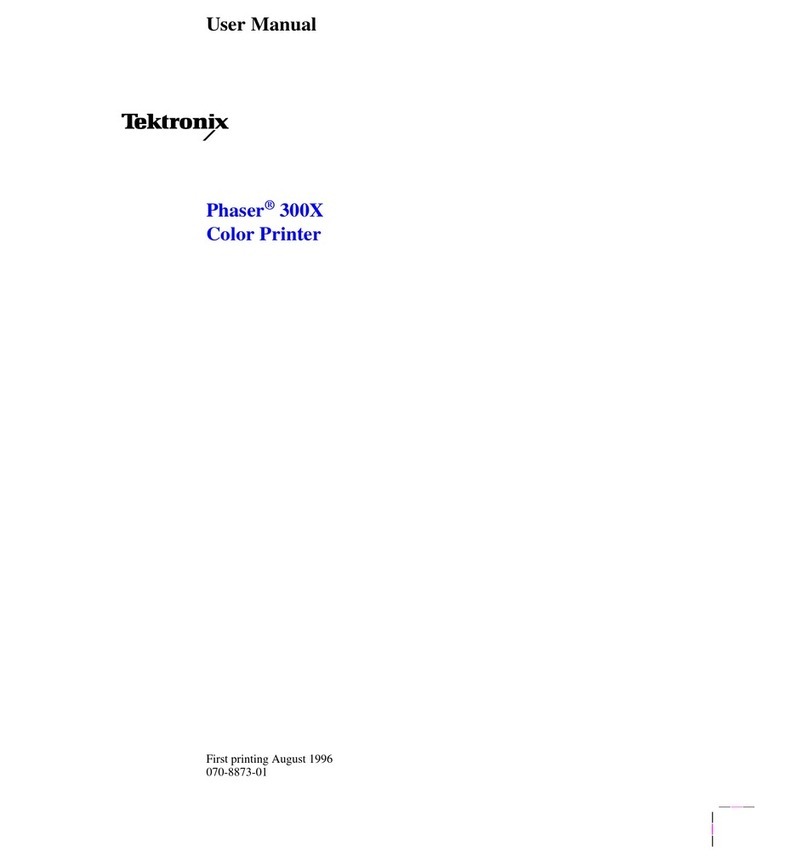 Tektronix Phaser 300X User manual