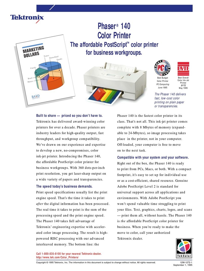 Tektronix Phaser 140 User manual