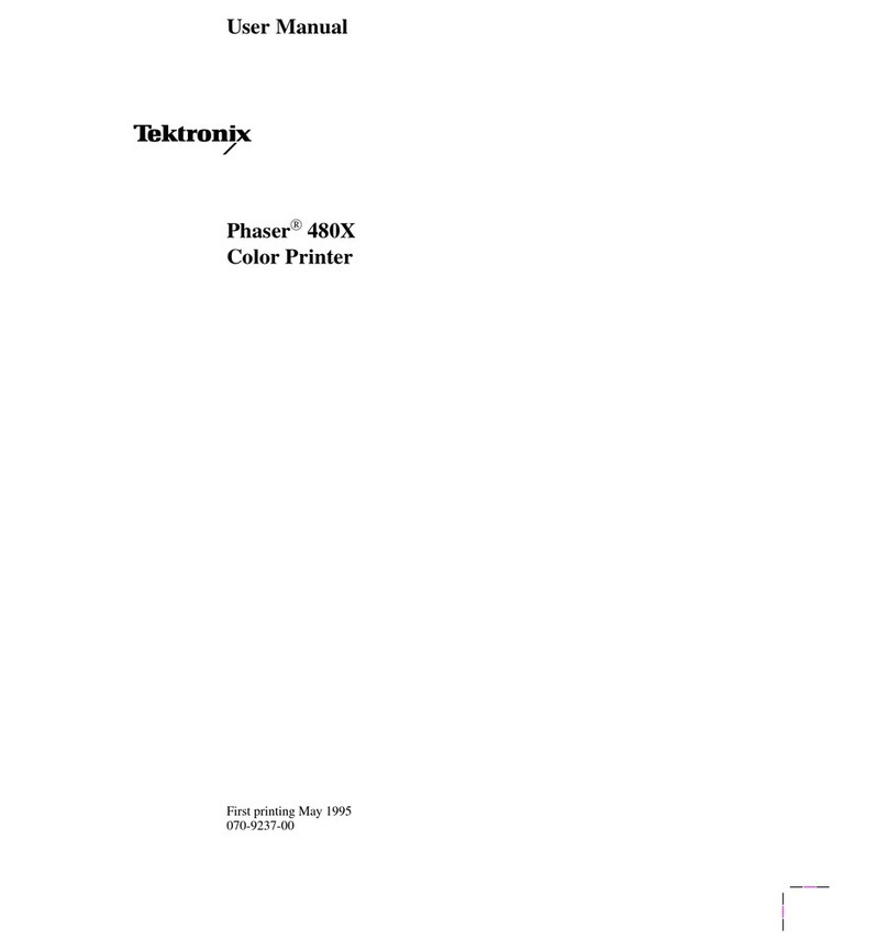 Tektronix Phaser 480X user manual