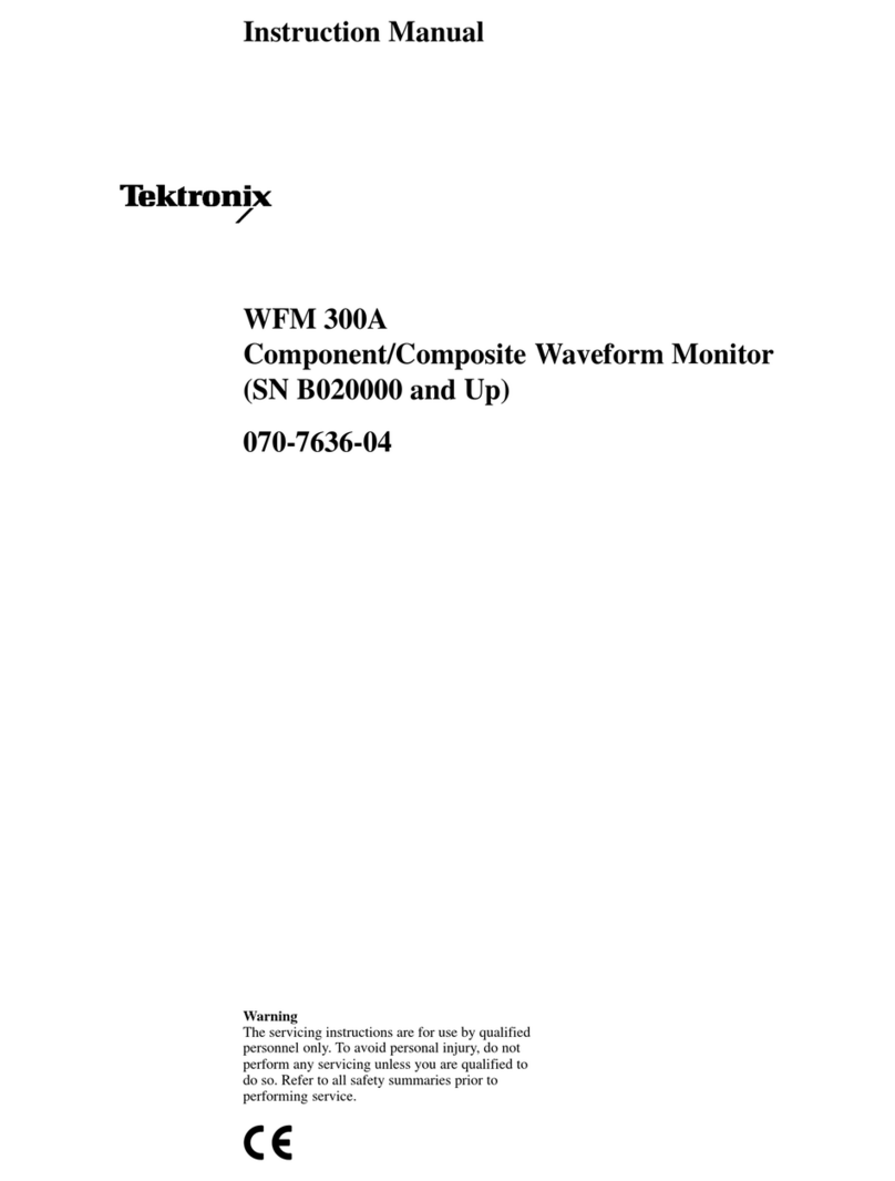 Tektronix WFM 300A User manual