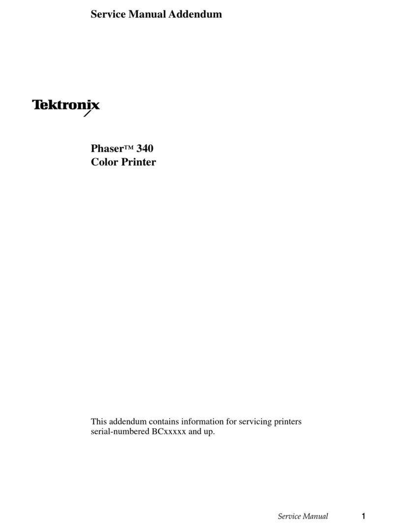 Tektronix Phaser 340 Installation and operating instructions
