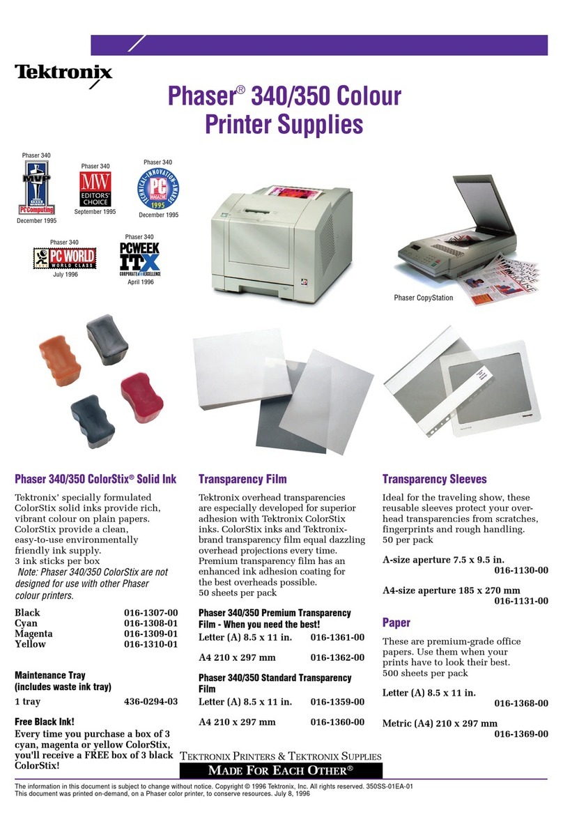Tektronix Phaser 340 User manual
