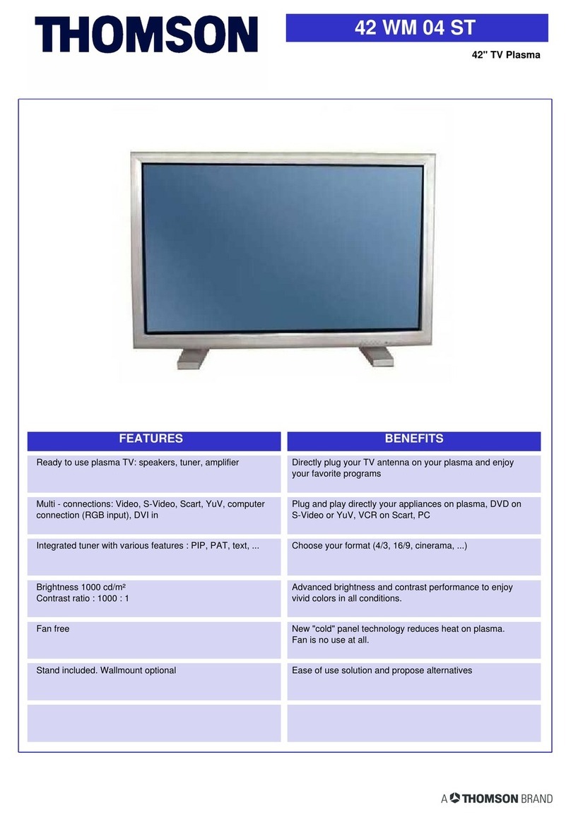 THOMSON 42 WM 04 ST User manual