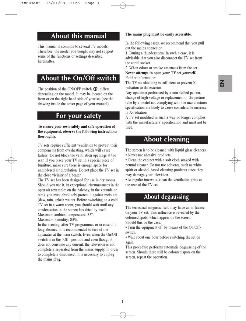 THOMSON TX807C owner's manual