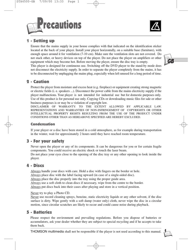 THOMSON DTH4500 User manual