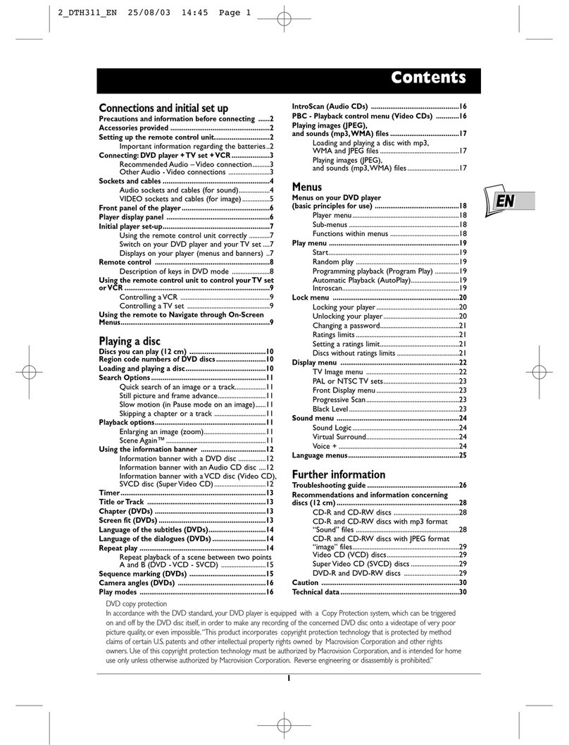 THOMSON DTH311 User manual