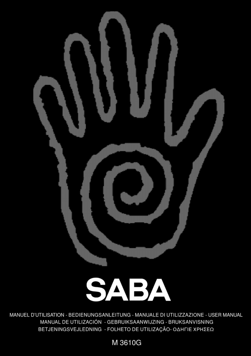 Saba M 3610G User manual