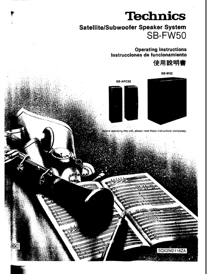 Technics SB-FW50 User manual