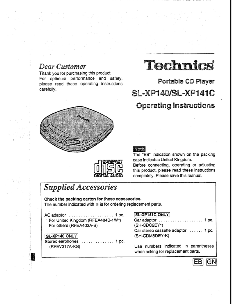Technics SL-XP140 User manual