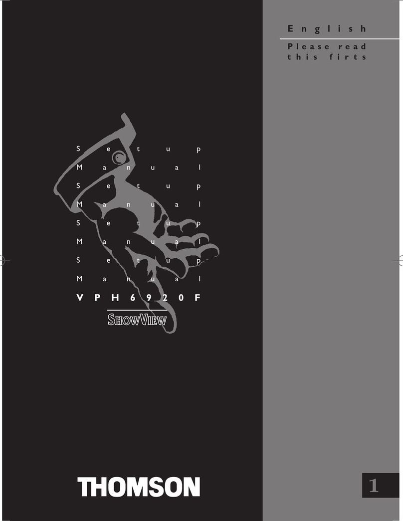 THOMSON ShowView VPH6920F Setup manual