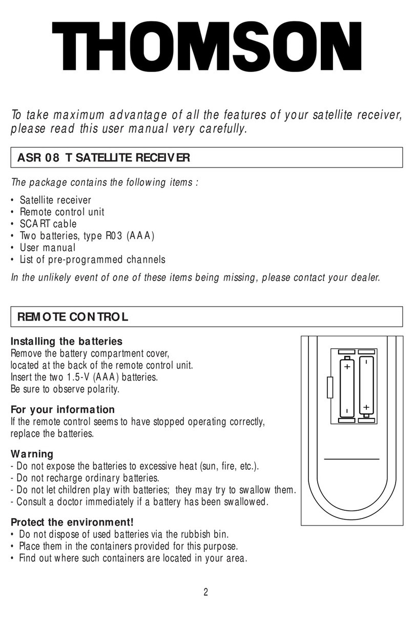 THOMSON ASR08T User manual