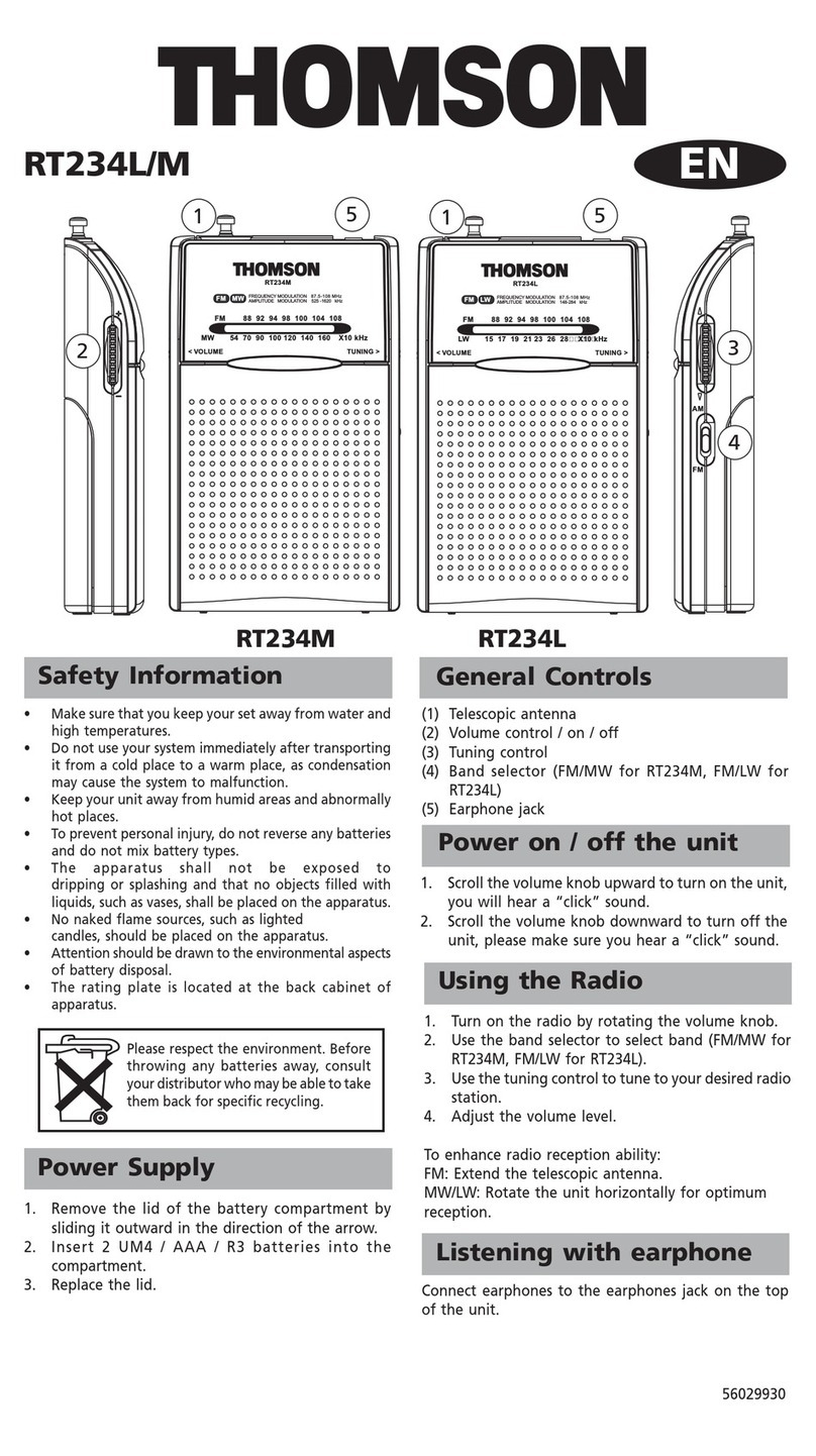 THOMSON RT234L User manual THOMSON RT234L User manual