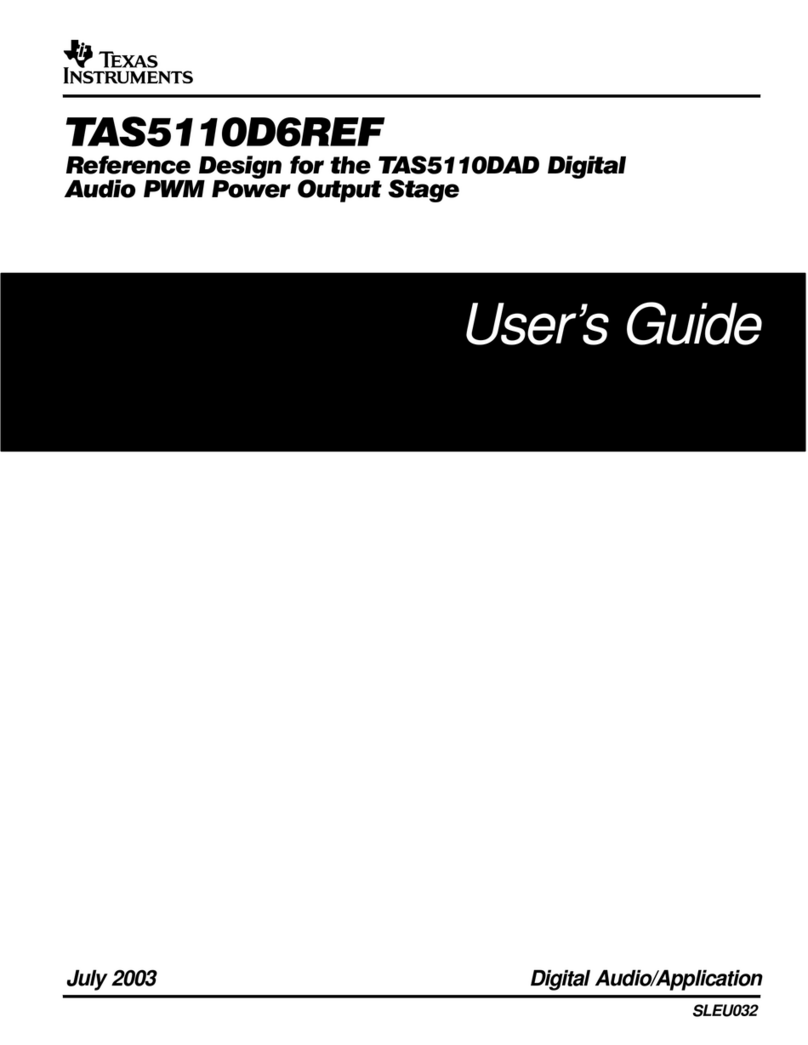 Texas Instruments TAS5110D6REF User manual