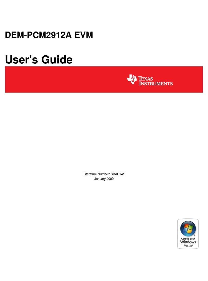 Texas Instruments DEM-PCM2912A EVM User manual