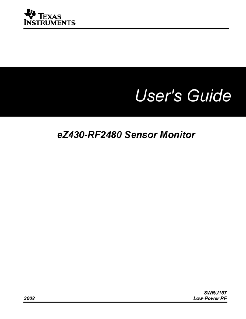 Texas Instruments eZ430-RF2480 User manual