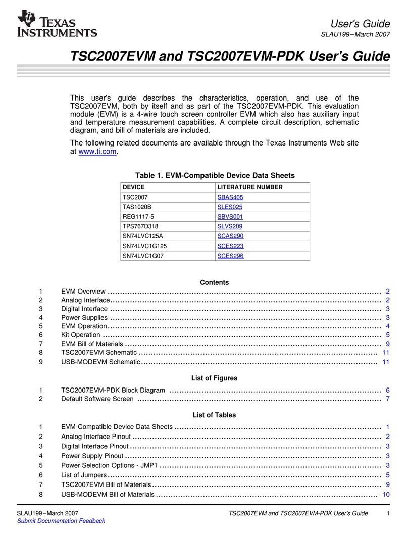 Texas Instruments TSC2007EVM user guide