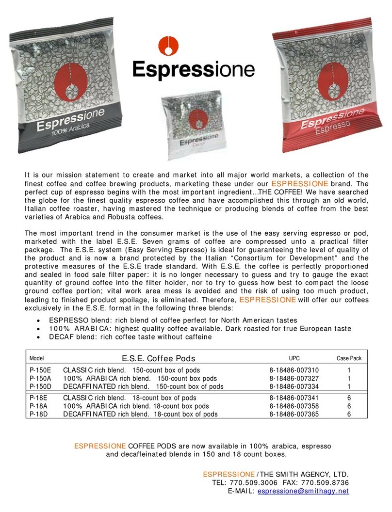 THE SMITH AGENCY Espressione P-150A Specification sheet THE SMITH AGENCY Espressione P-150A Specification sheet