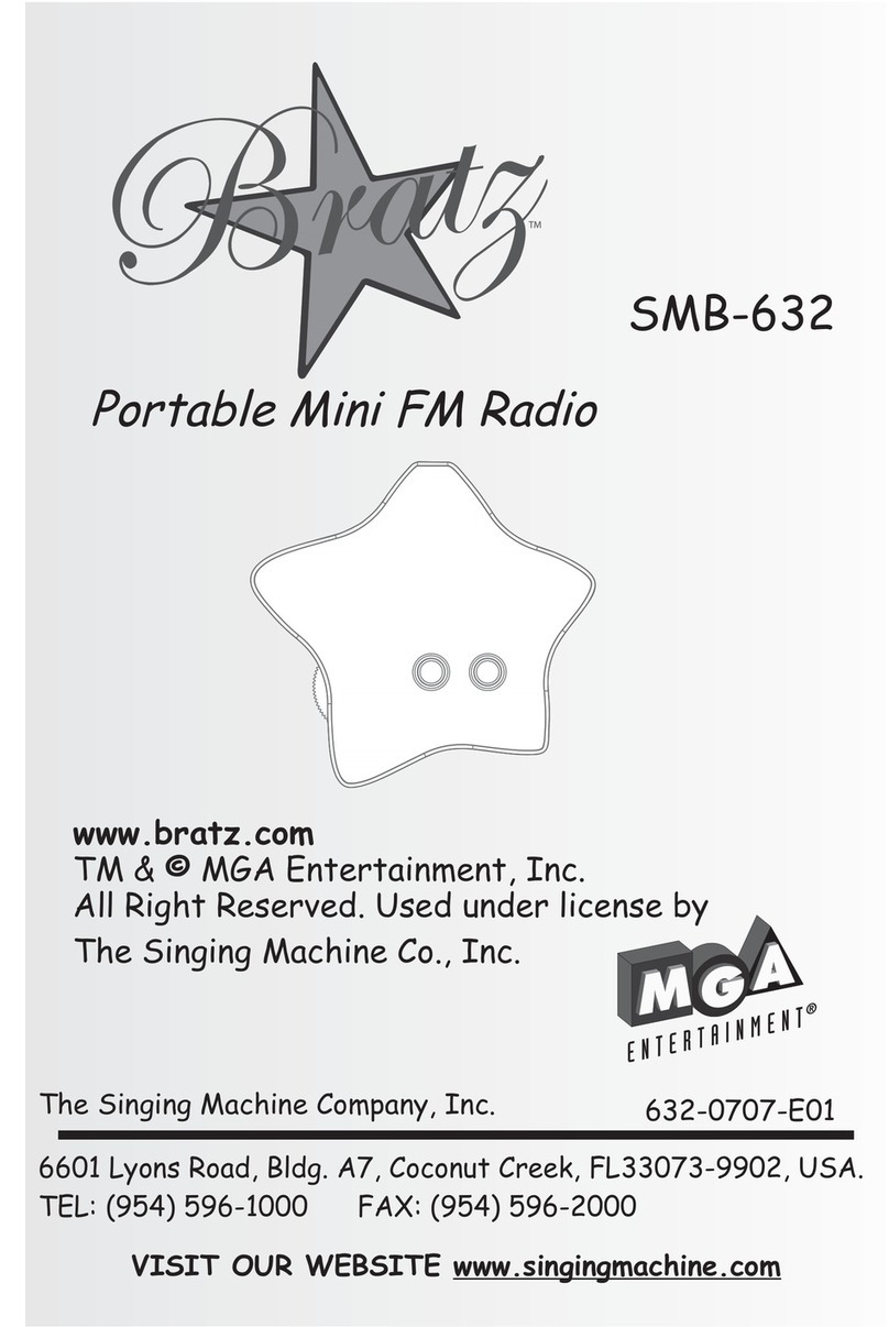 The Singing Machine Bratz SMB-632 instruction manual