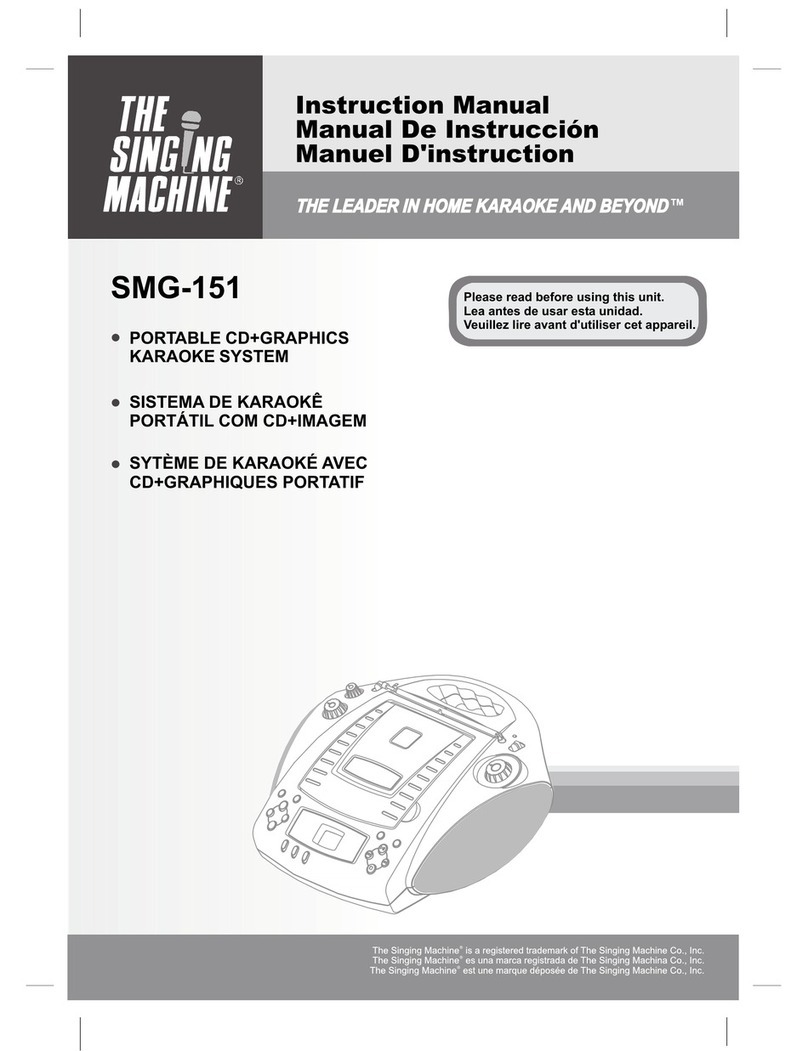 The Singing Machine SMG-151 User manual
