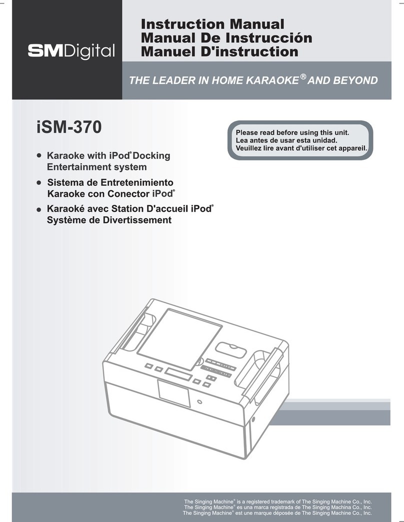 The Singing Machine SMDigital iSM-370 User manual