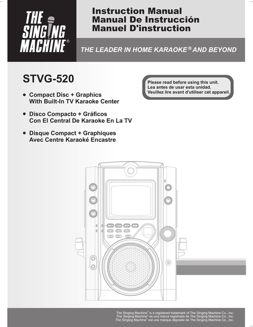 The Singing Machine STVG-520 User manual