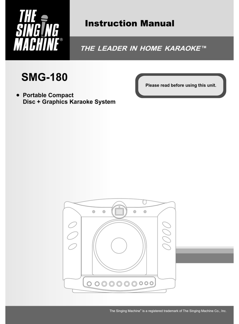 The Singing Machine SMG-180 User manual