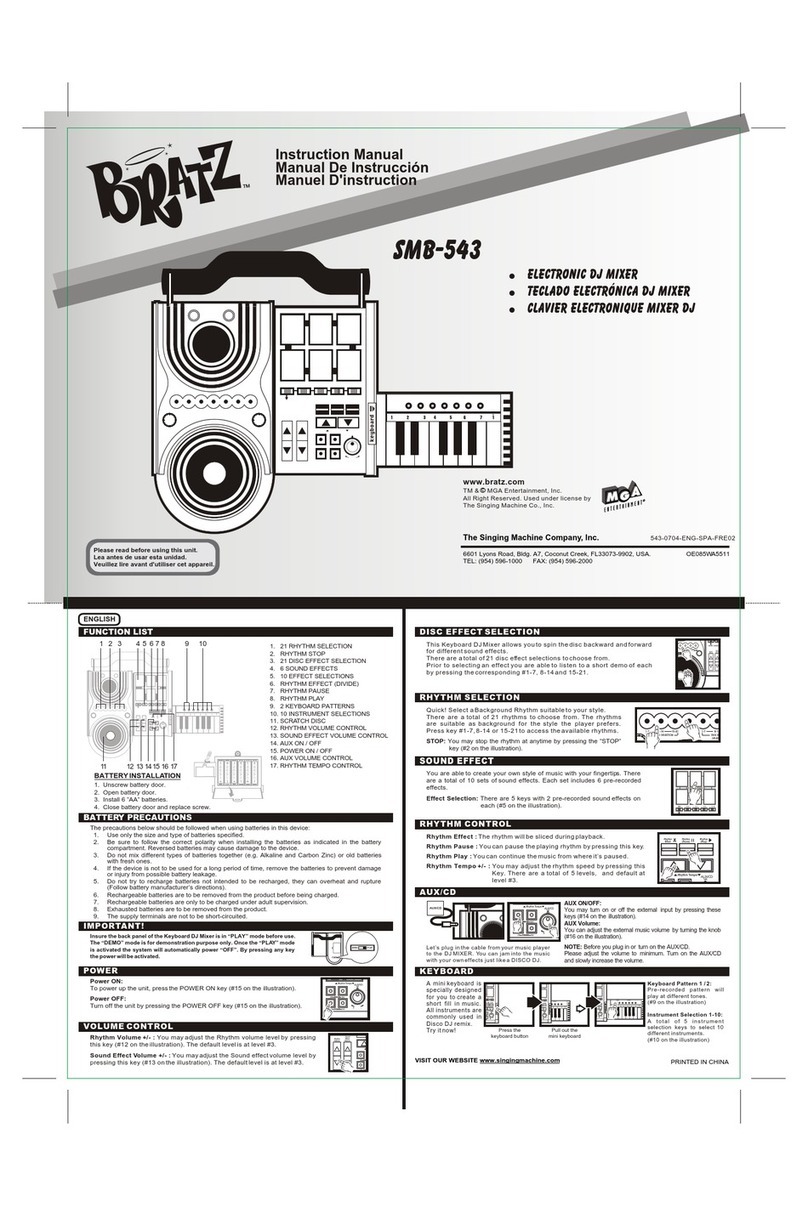 The Singing Machine SMB-543 instruction manual