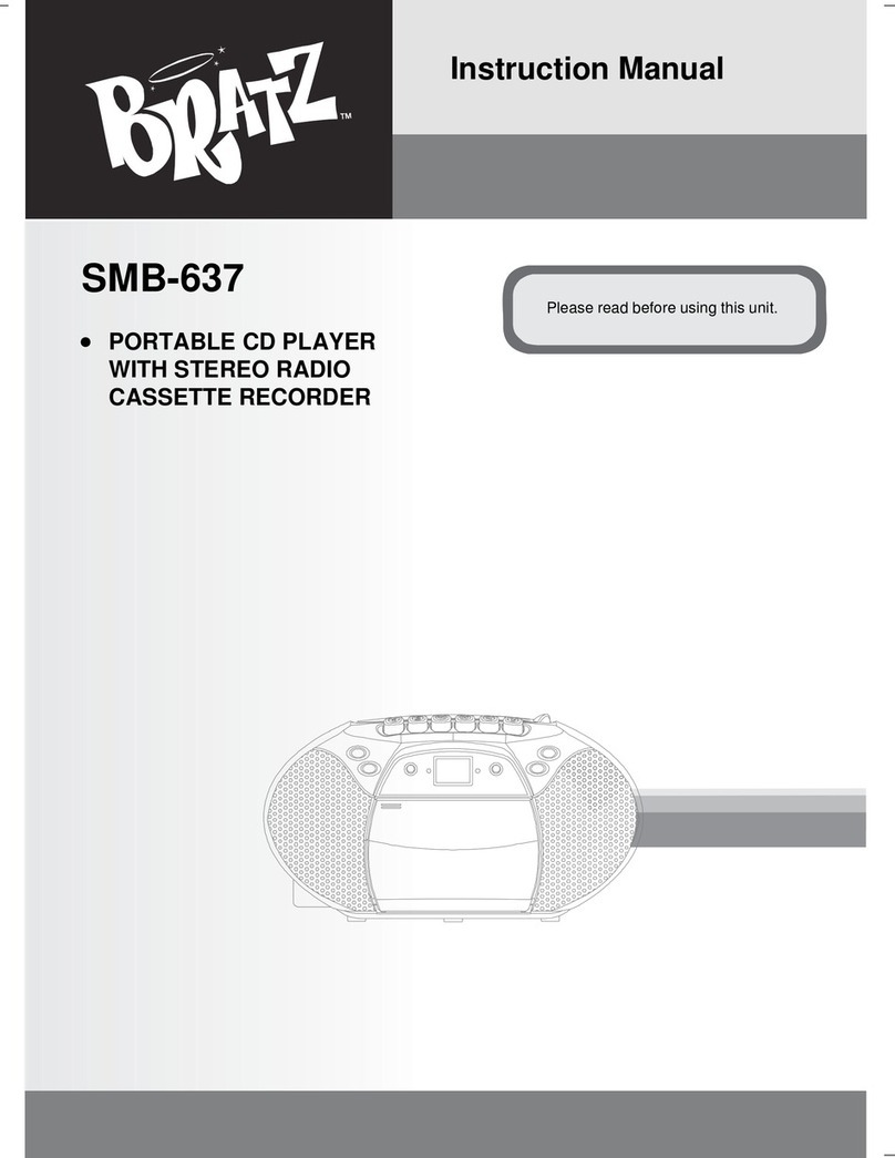 The Singing Machine Bratz SMB-637 User manual