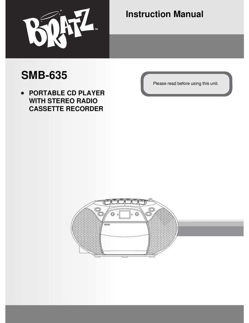 The Singing Machine Bratz SMB-635 User manual