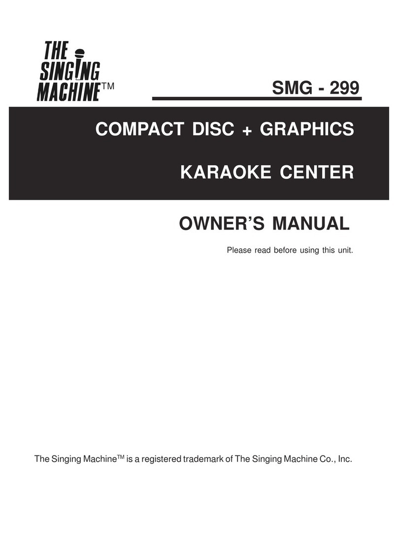 The Singing Machine SMG - 299 User manual