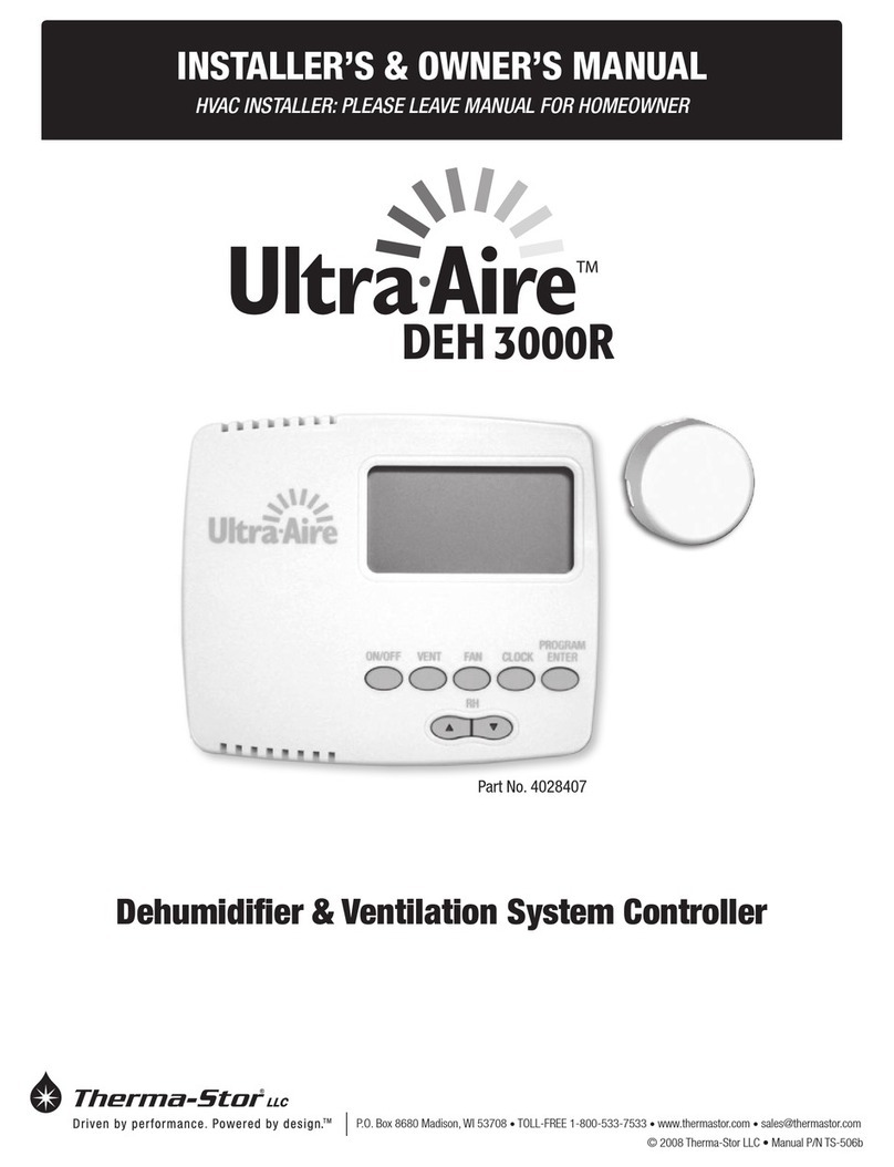 thermastor Ultra-Aire DEH 3000R Installer's & owner's manual