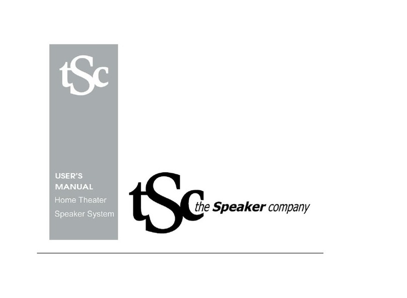 The Speaker Company Home Theater Speaker user manual