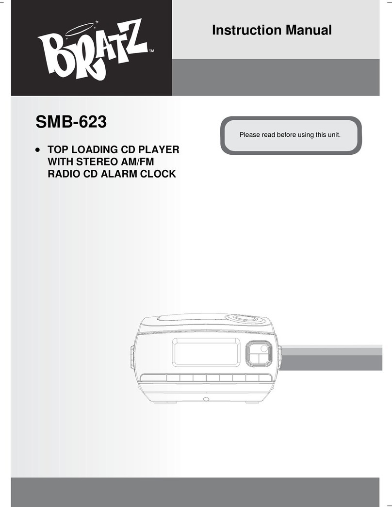 The Singing Machine Bratz SMB-623 User manual
