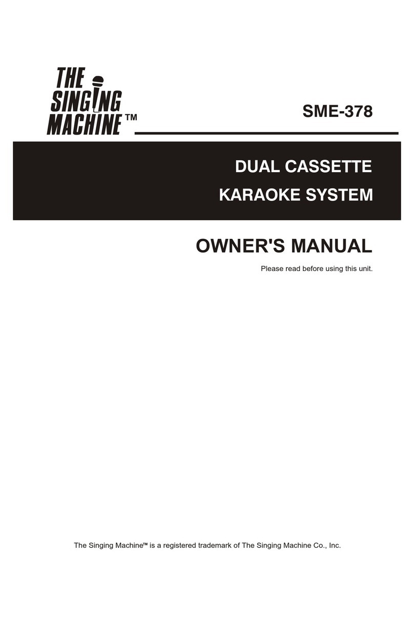 The Singing Machine SME-378 owner's manual The Singing Machine SME-378 owner's manual