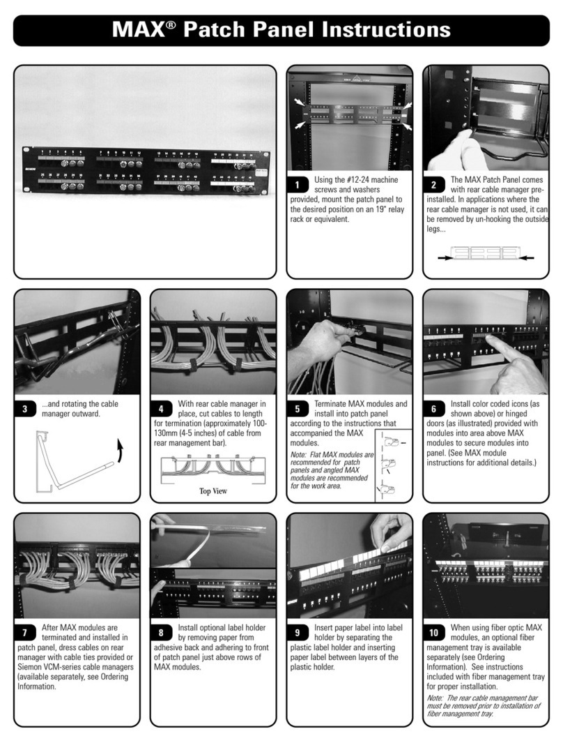 The Siemon Company MAX Patch Panel instructions
