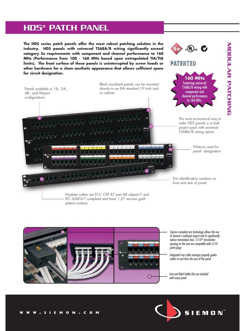 The Siemon Company Patch Panel HD5 Specifications