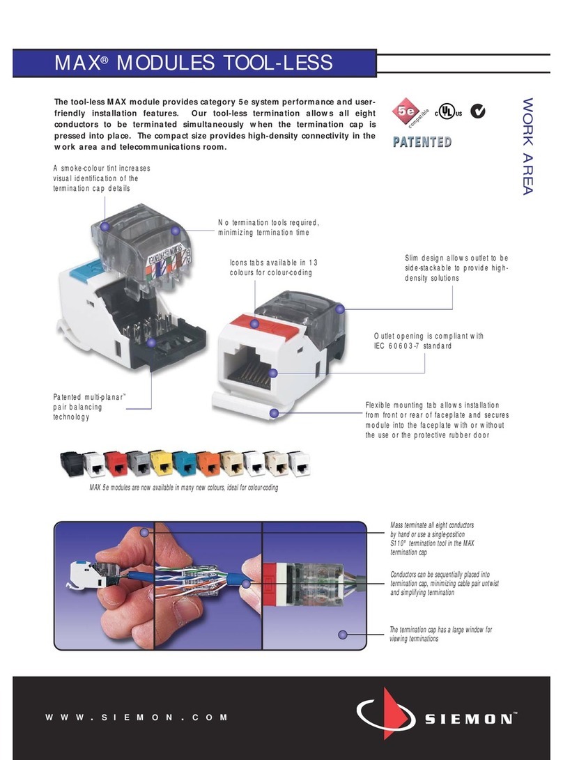 The Siemon Company Network Module Specification sheet